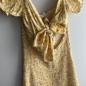 Yellow floral dress. From Ruby and Jenna